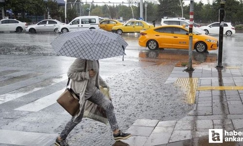 Ankara’ya akşam 18.00’e kadar kuvvetli sağanak yağış uyarısı verildi