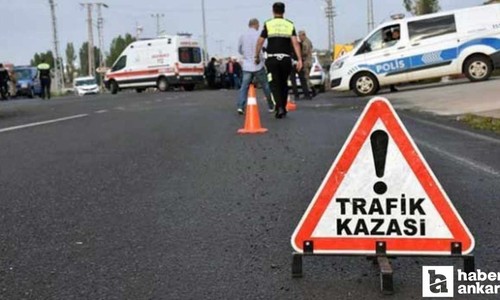 Ankara Beypazarı'nda TIR ile iki otomobilin karıştığı kaza kamerada