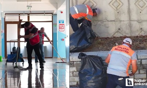 Gölbaşı Belediyesi talepte bulunan okulları temizliyor