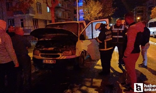 Çorum'da park halindeki kamyonette yangın çıktı!