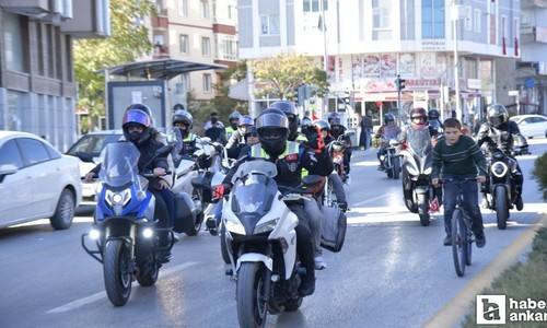 Kahramankazan Belediyesi Cumhuriyet Bayramında 101 motosikletliyi misafir etti