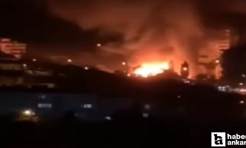 Ankara'da palet deposunda başlayan yangın eve sıçradı