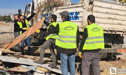 Pursaklar Belediyesi çevre kirliliği oluşturan atıkları temizliyor
