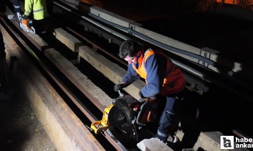 ABB Ankara Metrosu raylarını yeniliyor