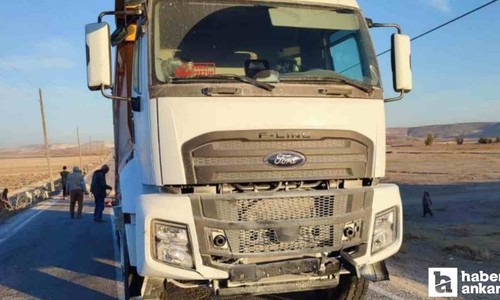 Ankara-İzmir Yüksek Hızlı Tren hattında çalışan hafriyat kamyonu kaza yaptı!