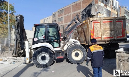 Altındağ Belediyesi, Sitelerde temizlik çalışması gerçekleştirdi