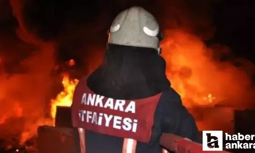 Ayaş’ta besi çiftliğine yıldırım düşmesi sonucu yangın çıktı