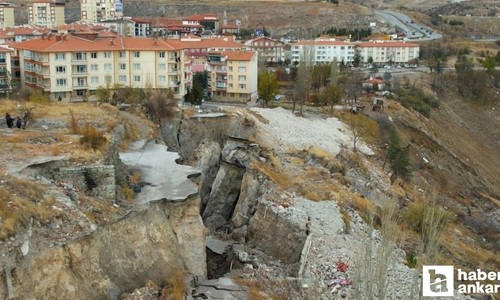 Keçiören’de mahalleliler heyelan riskinden dolayı endişeli