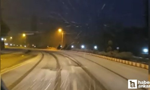 Ankara'da beklenen kar yağışı Çamlıdere ve Kızılcahamam'da başladı