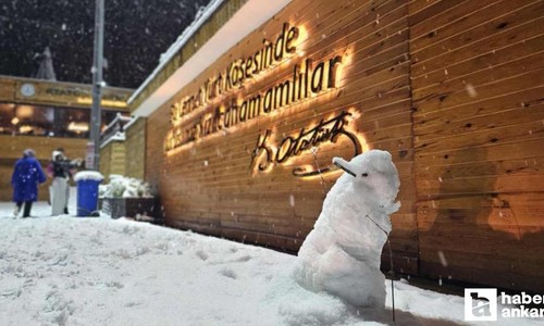 Kızılcahamamlılar kar keyfini doyasıya yaşadılar