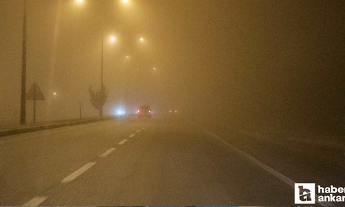 Ankara - Konya kara yolunda görüş mesafesi 20 metreye kadar düştü