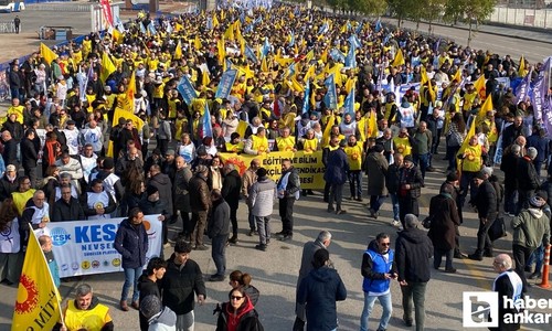 Ankara’da kamu çalışanları ve emeklilerden "Geçinemiyoruz" mitingi