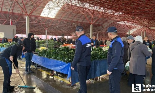Sincan Belediyesi Zabıta Müdürlüğü ekiplerinden pazar denetimi
