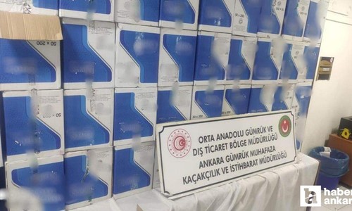 Ankara Sincan'da yüklü miktarda içi doldurulmuş kaçak makaron yakalandı