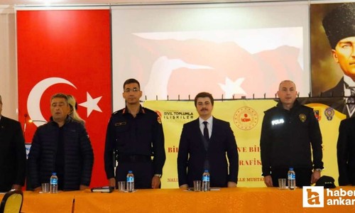 Ankara Nallıhan'da çiftçilere ve muhtarlara trafik eğitimi verildi