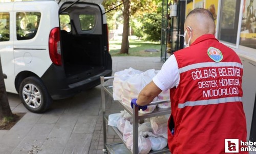 Gölbaşı Belediyesi ihtiyaç sahiplerine ücretsiz yemek götürüyor