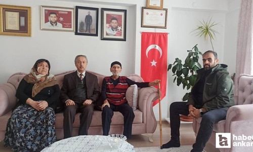Kahramankazan Kaymakamı 5 aydır tedavi gören şehit babasını ziyaret etti