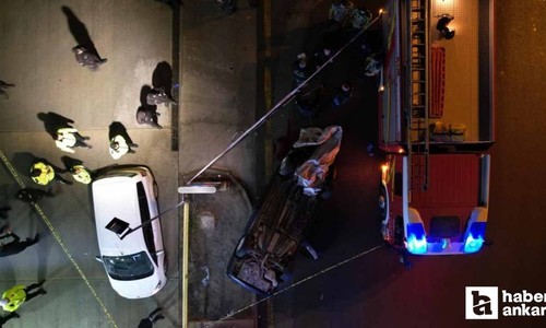 Ankara'da yolda kalan araca başka otomobil çarptı 2 kişi hayatını kaybetti