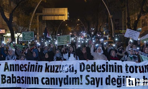 Ankara'da Gazze için protesto yürüyüşü yapıldı