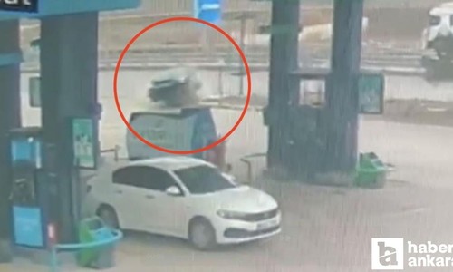 Çorum’da çarpmanın etkisiyle benzinliğe dalan araç zor durdu: 3 kişi yaralandı