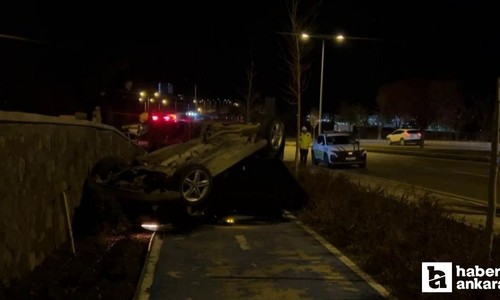 Yozgat'ta trafik kazası! Araç takla attı