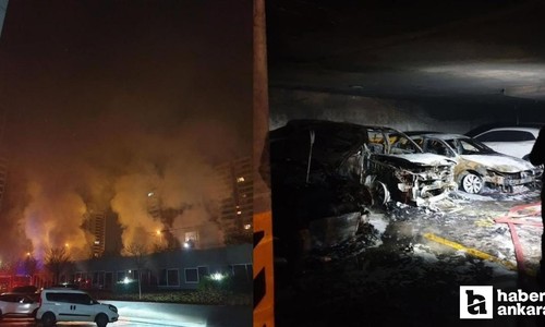 Ankara'da 3 otomobil alev aldı!