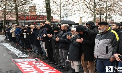 İsrail’in saldırısında ölen Filistinli gazeteciler için Ankara’da gıyabi cenaze namazı kılındı