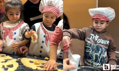 Sincan Belediyesi Gastro Sincan'da miniklere kurabiye yapımı gösterildi