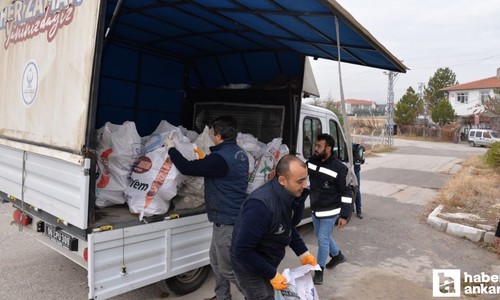 Kahramankazan Belediyesi ihtiyaç sahiplerinin ısınma ihtiyacını karşılıyor