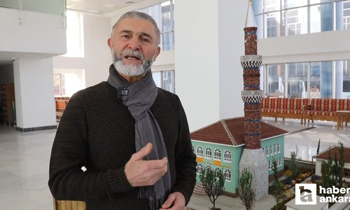 Babası görev aldı: Oğlu Çubuk Merkez Camii'nin maketini yaptı