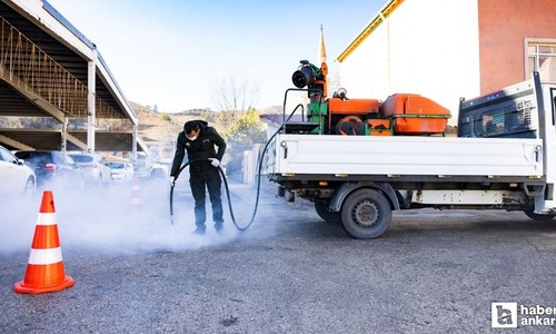 Gölbaşı Belediyesi haşerelerle mücadelesini kışında sürdürüyor