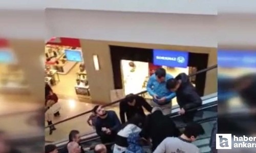 Ankara'da AVM'nin tavanından düşen işçi ağır yaralandı