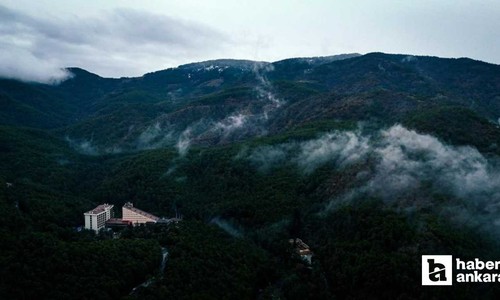 Soğuksu Milli Parkı'nda sis etkili oldu