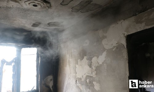 Keçiören'deki apartmanda yangın paniği: 8 kişi dumandan etkilendi!
