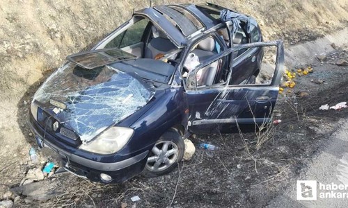 Çankırı'da su kanalına devrilen otomobilden 3 kişi yaralı kurtarıldı