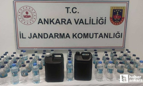 Kızılcahamam'da evinde sahte içki üretip satan şüpheli yakalandı