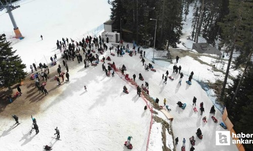Ankaralılar yarıyıl tatilinin son gününde Ilgaz Dağı'nda
