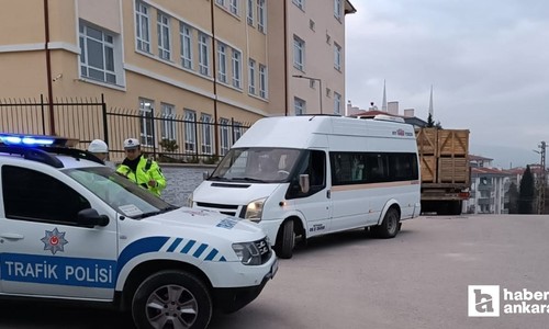 Beypazarı'nda öğrenci servislerine yönelik trafik denetimi