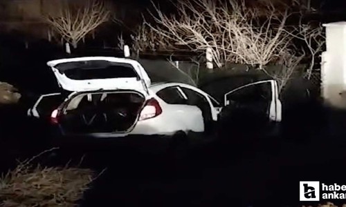 Çorum'da polisten kaçıp kaza yapan araçtan ruhsatsız silahlar çıktı