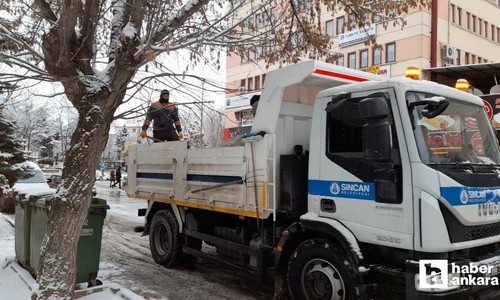 Sincan Belediyesi beklenen kar yağışına karşı teyakkuz durumuna geçti