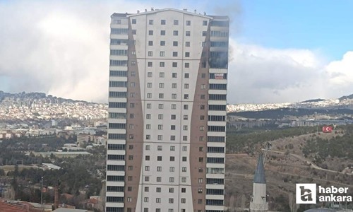 Ankara Mamak'ta 22 katlı binanın 18. katında yangın çıktı!