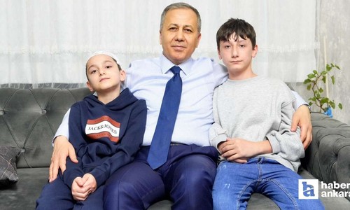Bakan Ali Yerlikaya Keçiören'de sokak köpeklerinin saldırdığı çocuğu ziyaret etti