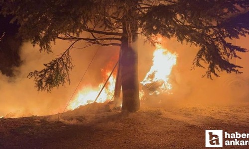 Çorum'da dinleme tesisinde çıkan yangın korkuttu