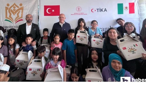 Meksika'da ramazan ayı nedeniyle TİKA, gıda kolisi dağıttı