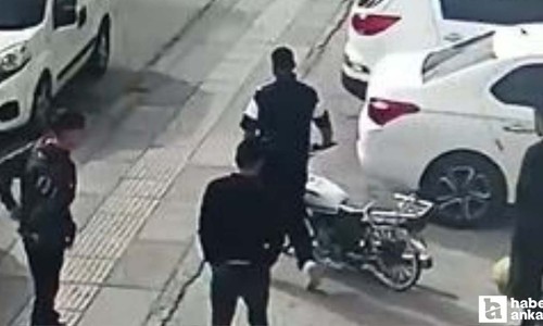 Sincan'da motosiklet hırsızlığı güvenlik kamerasına takıldı