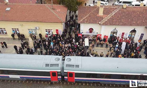Ankara'dan kalkan Turistik Tuz Ekspresi, Çankırı'ya geldi