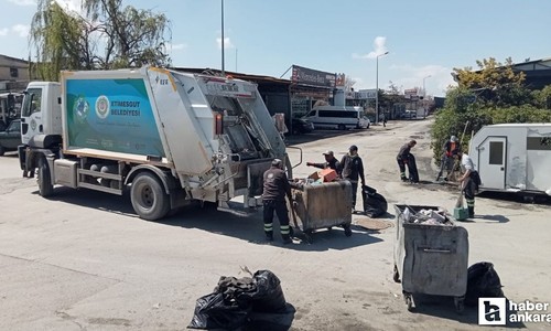 Etimesgut Belediyesi Şaşmaz'da genel temizlik çalışması gerçekleştirdi