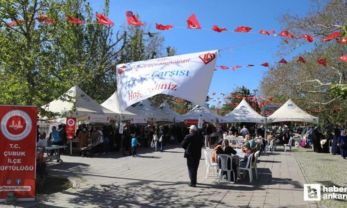 Çubuk'ta Atatürk Parkı'nda hayır kermesi açıldı