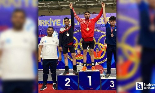 Kahramankazan Belediye Spor'un sporcusu halterde Türkiye şampiyonu oldu