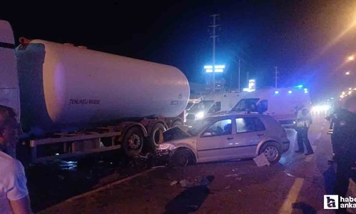 Çorum'da akaryakıt tankeriyle çarpışan otomobilin sürücüsü hayatını kaybetti